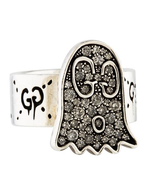 gucci ghost ring diamonds